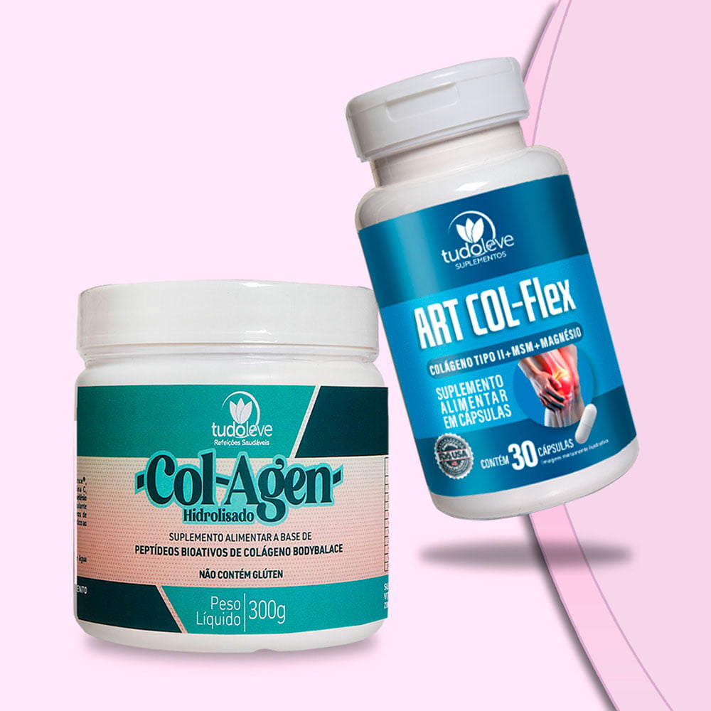 KIT Col-Agen I + Art-Col-Flex colágeno tipo II + economize 35% 