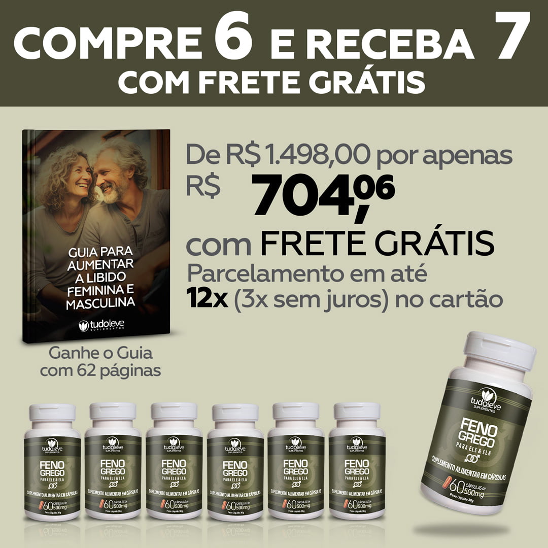 Feno Grego - Compre 6 e receba 7 com frete grátis
