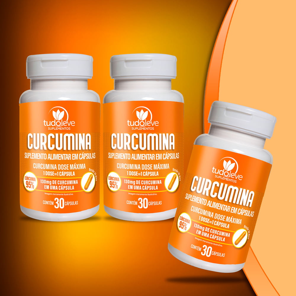 Kit 3 Curcumina + 35% de desconto 