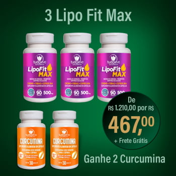3 LipoFit MAX - GANHE 2 Curcumina + Frete Grátis