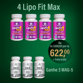 4 LipoFit MAX - Ganhe 3 Mag5 + Frete Grátis 4 LipoFit MAX - Ganhe 3 Mag5 + Frete Grátis