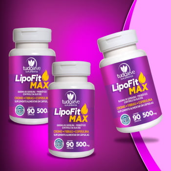 Kit 3 Lipo Fit Max 46% de Desconto + FRETE GRÁTIS