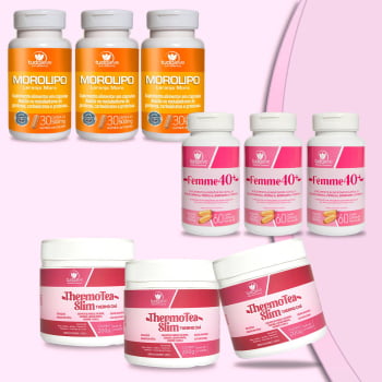 Kit 3 Morolipo + 3 Femme 40 + 3 ThermoTea Slim + Economize + 5%