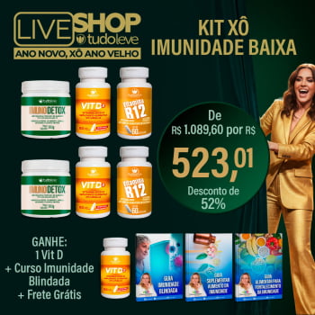 KIT XO IMUNIDADE BAIXA (2 Imunodetox + 1 Vit D + 2 Vit B12 + GANHE 1 VIT D) + FRETE GRÁTIS