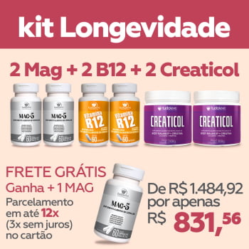 Kit Longevidade 2 meses + GANHA 1 Mag5 + Frete Grátis